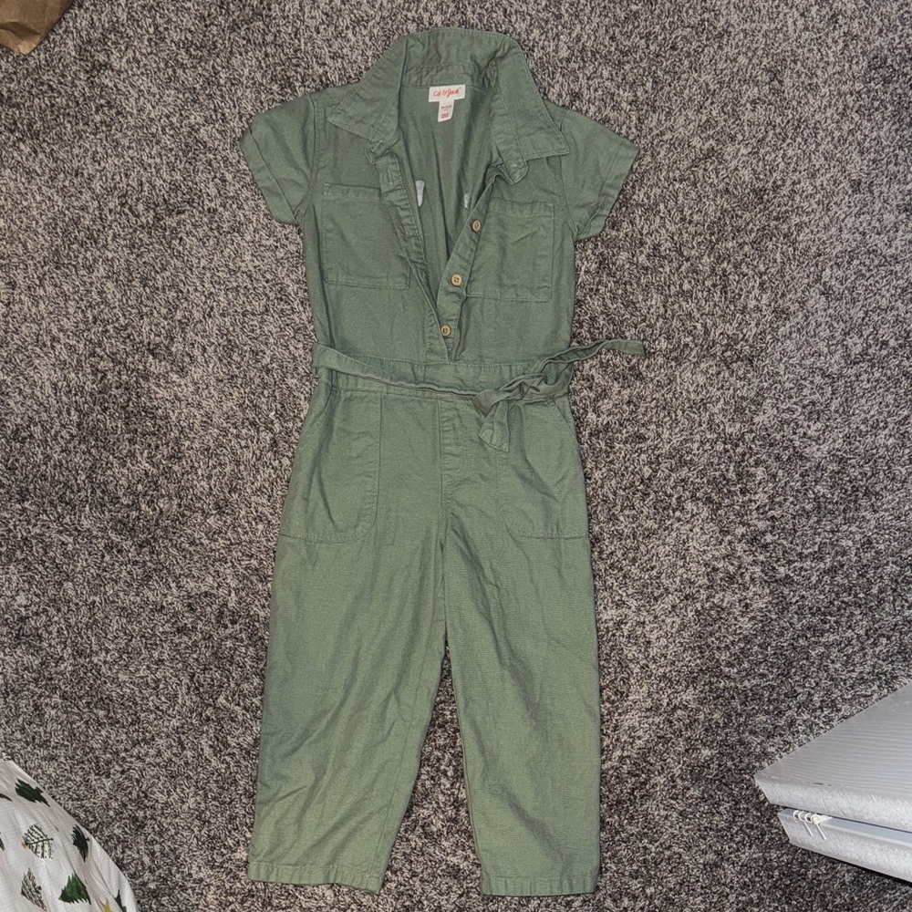 Cat & Jack Olive Green Jumpsuit